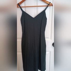 Black strappy knee length dress xs